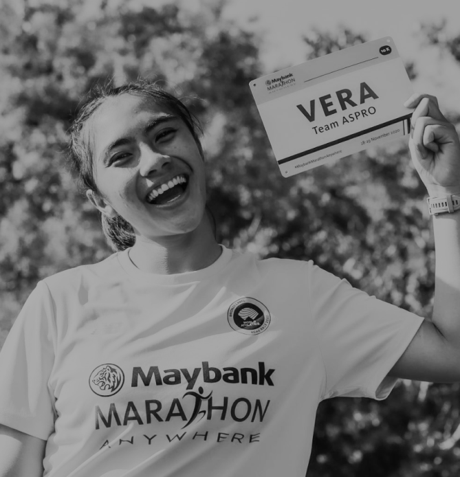 Una atleta participante en el Maybank Marathon